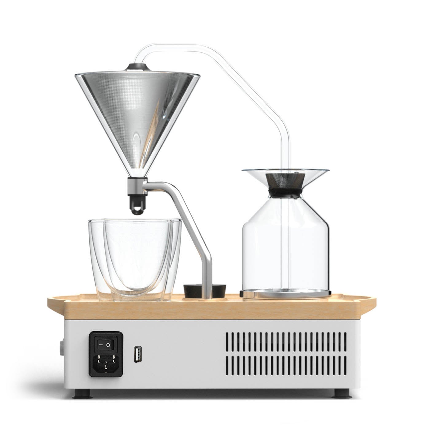 Barisieur Grande: Coffee & Tea Alarm Clock (White)