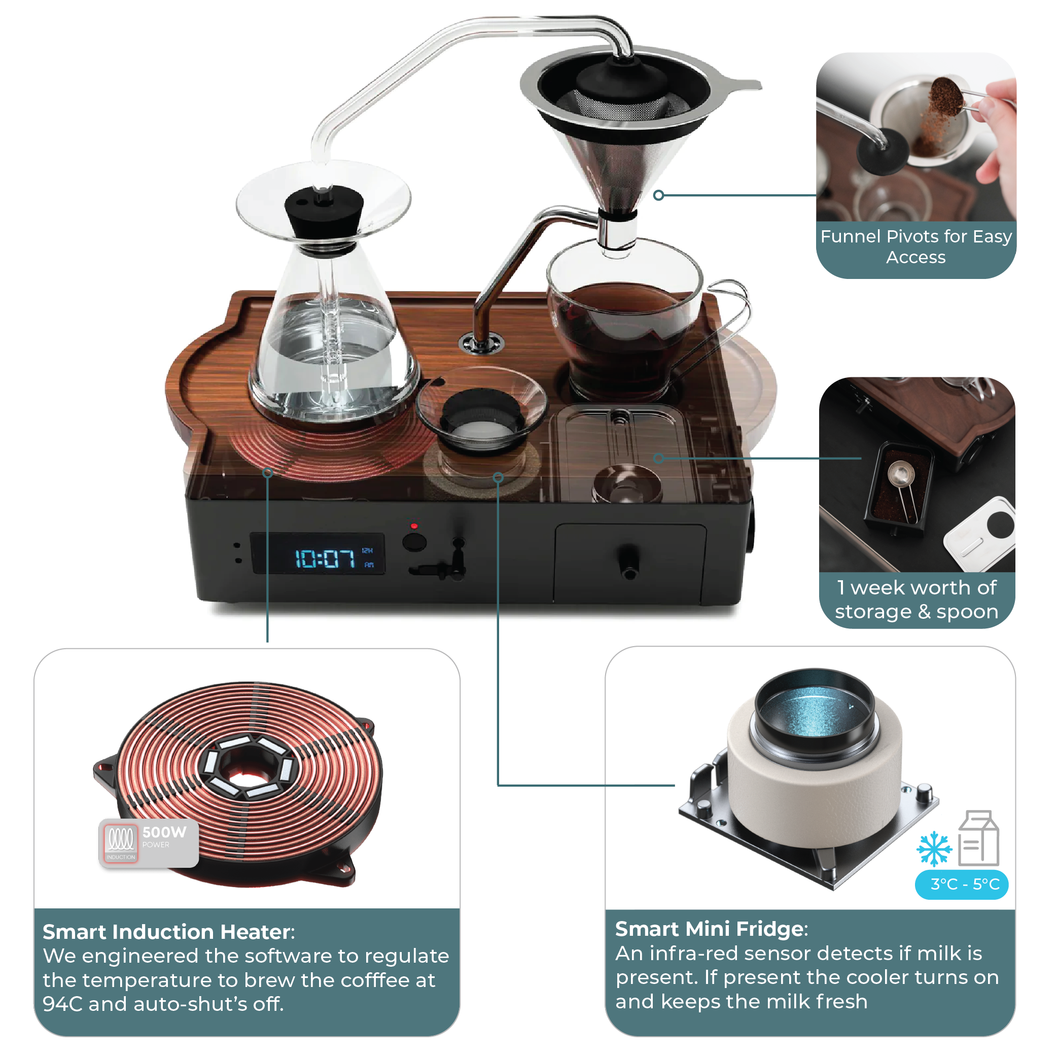 Joy Resolve Barisieur Coffee Alarm Clock, White 110v - appliances - by  owner - sale - craigslist