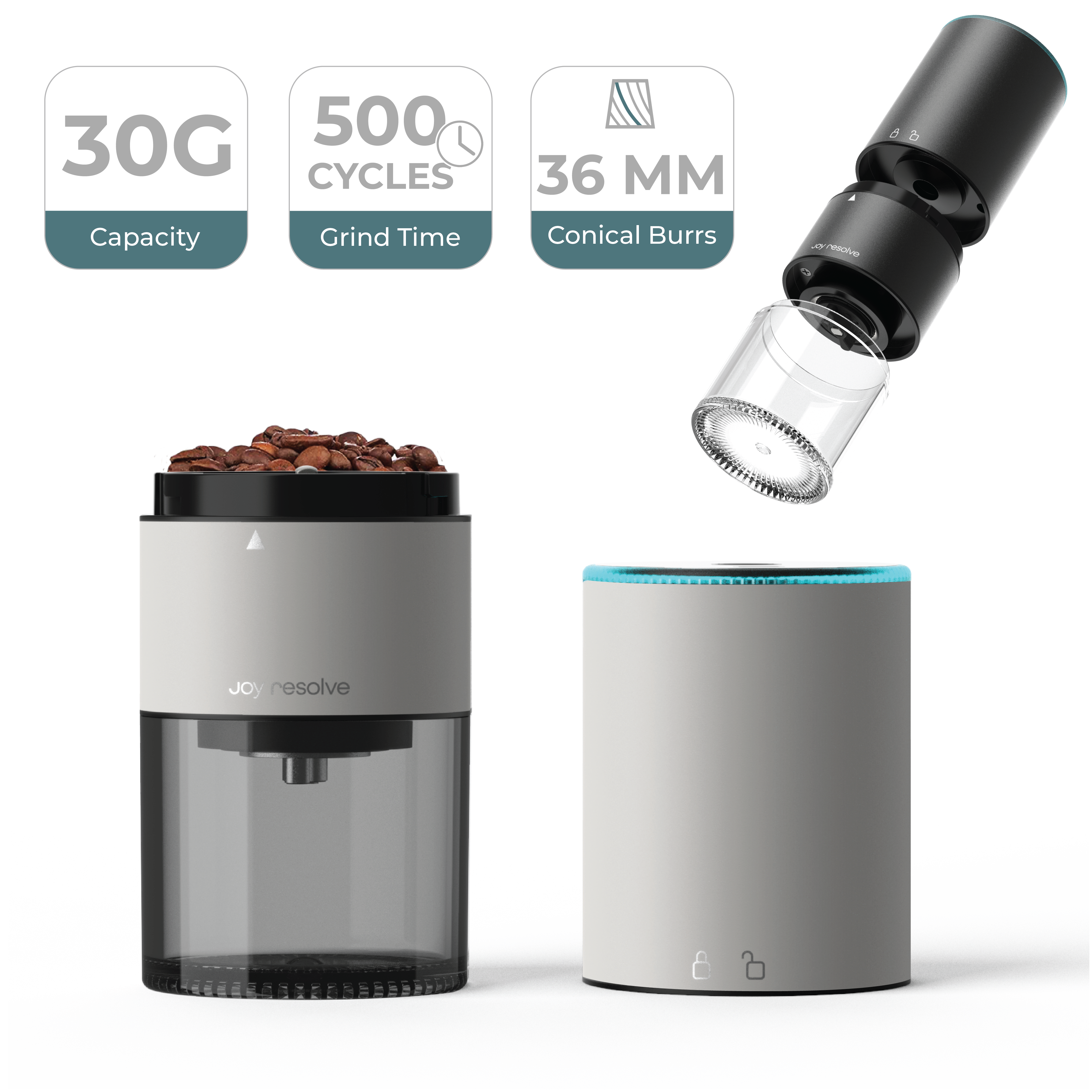 Groove Compact Grinder (White)