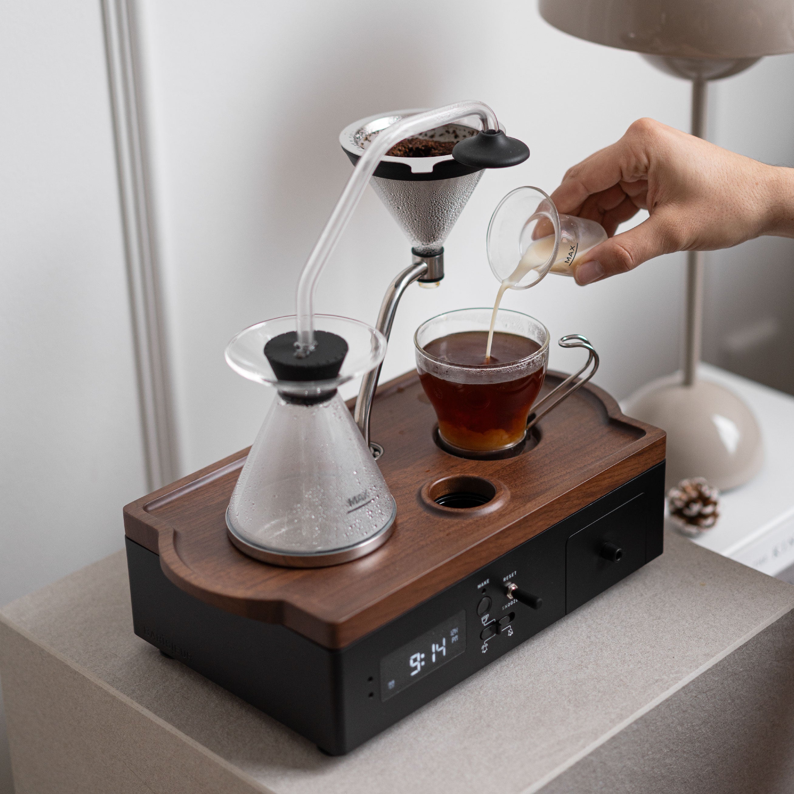 Coffee pot alarm clock hotsell